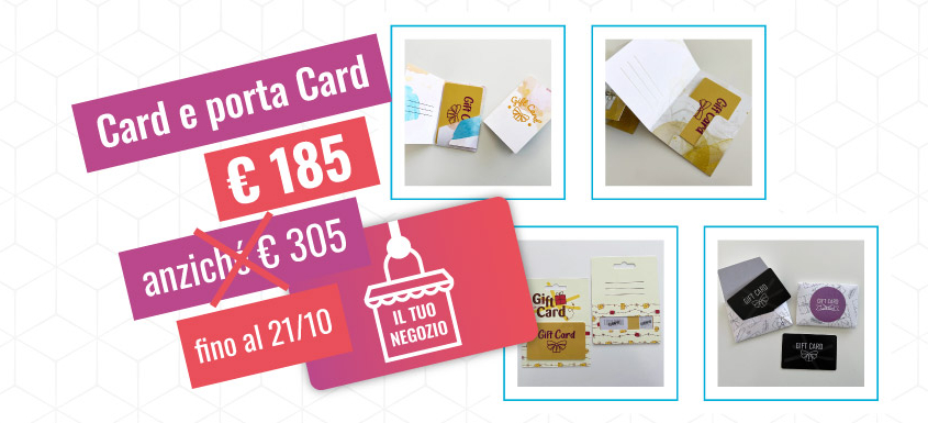 Promo Gift Card e porta Card, sconto fino al 40%