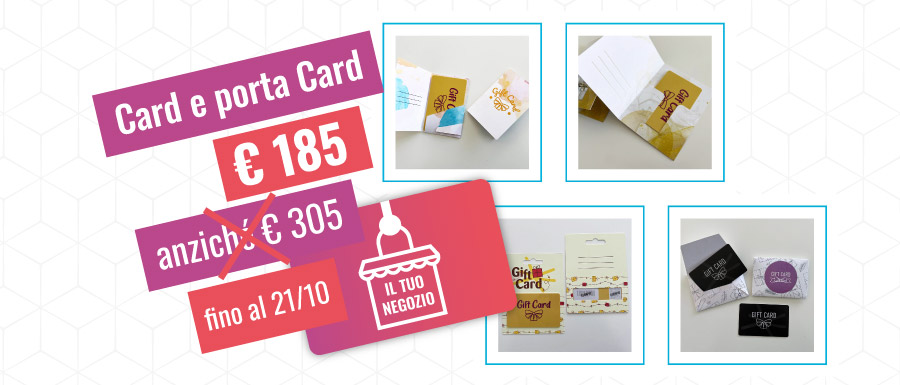 Promo Gift Card e porta Card, sconto fino al 40%